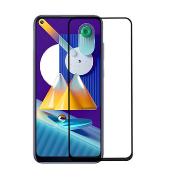 3x Picasee 3D zaštitno kaljeno staklo s okvirom za Samsung Galaxy M11 - crne boje - 2+1 gratis