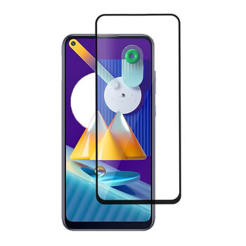 3x Picasee 3D zaštitno kaljeno staklo s okvirom za Samsung Galaxy M11 - crne boje - 2+1 gratis