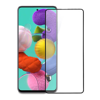 3D kaljeno staklo s okvirom za Samsung Galaxy M51 M515F - crne boje