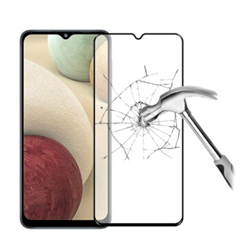 Picasee 3D zaštitno kaljeno staklo s okvirom za Samsung Galaxy A12 A125F - crne boje