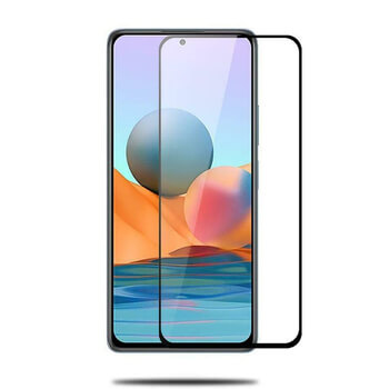 3x 3D kaljeno staklo s okvirom za Xiaomi Redmi Note 10 - crne boje