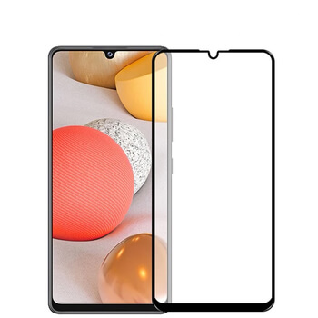 Picasee 3D zaštitno kaljeno staklo s okvirom za Samsung Galaxy A42 A426B - crne boje