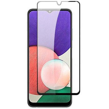 3D kaljeno staklo s okvirom za Samsung Galaxy A22 5G A226B - crne boje