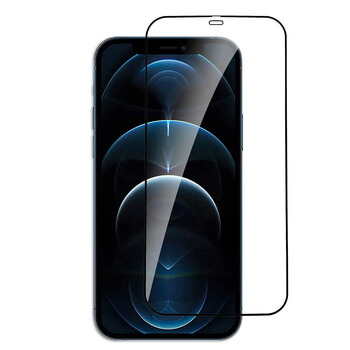 3x 3D kaljeno staklo s okvirom za Apple iPhone 12 - crne boje