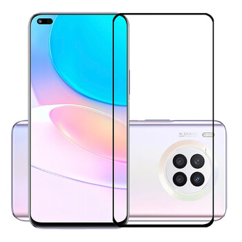 3x Picasee 3D zaštitno kaljeno staklo s okvirom za Huawei Nova 8i - crne boje - 2+1 gratis