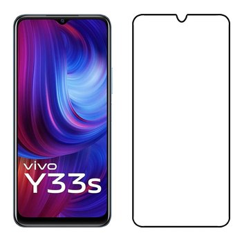 Picasee 3D zaštitno kaljeno staklo s okvirom za Vivo Y33s - crne boje