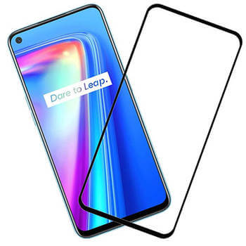 Picasee 3D zaštitno kaljeno staklo s okvirom za Realme 8 5G - crne boje