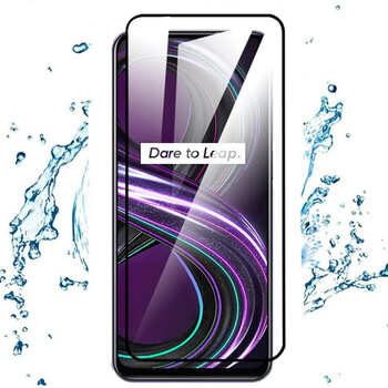 3x Picasee 3D zaštitno kaljeno staklo s okvirom za Realme 8i - crne boje - 2+1 gratis