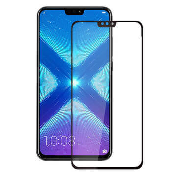 3x 3D kaljeno staklo s okvirom za Honor X8 4G - crne boje