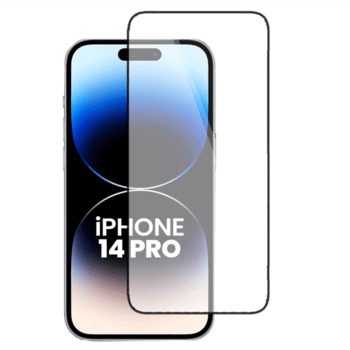 3D kaljeno staklo s okvirom za Apple iPhone 14 Pro - crne boje