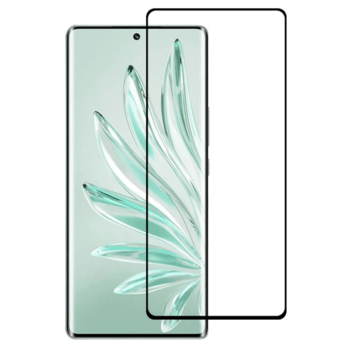 3D kaljeno staklo s okvirom za Honor 70 - crne boje