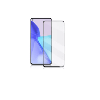 3D kaljeno staklo s okvirom za OnePlus 9 - crne boje