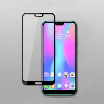 3D kaljeno staklo s okvirom za Honor 10 - crne boje