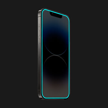 3x Picasee Zaštitno kaljeno staklo s okvirom svjetlećim u mraku za Apple iPhone 12 - Plava
