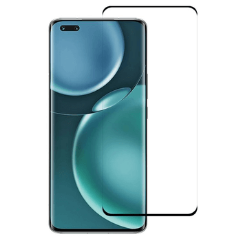 3x Picasee 3D zaštitno kaljeno staklo s okvirom za Honor Magic5 Pro - crne boje - 2+1 gratis