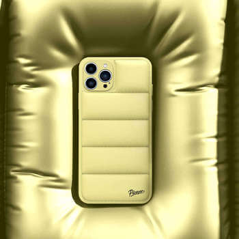 Picasee Puffer case pro Apple iPhone 12 Pro Max - Picasee Puffer - Žuta