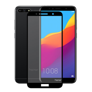 3x 3D kaljeno staklo s okvirom za Honor 7A - crne boje
