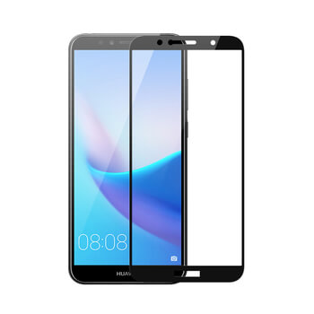 3D kaljeno staklo s okvirom za Huawei Y6 Prime 2018 - crne boje