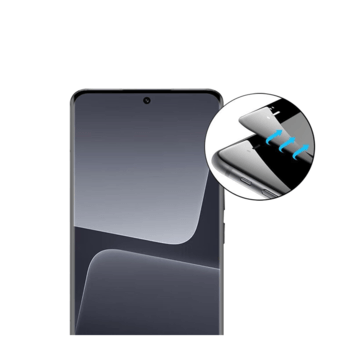 3x Picasee 3D zaštitno kaljeno staklo s okvirom za Xiaomi 13T Pro - crne boje - 2+1 gratis