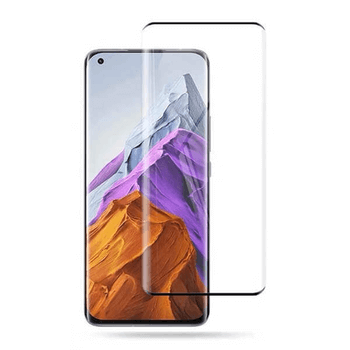 3D kaljeno staklo s okvirom za Xiaomi Mi 11 - crne boje