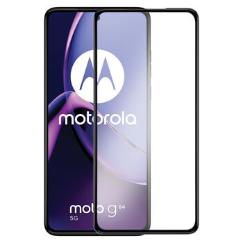 3x 3D kaljeno staklo s okvirom za Motorola Moto G84 5G - crne boje