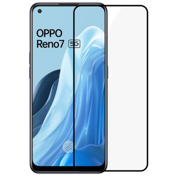 3D kaljeno staklo s okvirom za OPPO Reno 7 5G - crne boje