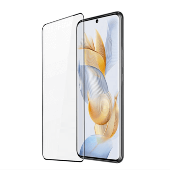 3x 3D kaljeno staklo s okvirom za Honor 90 Lite 5G - crne boje