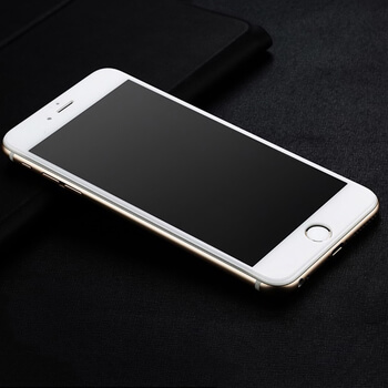 Picasee 3D zaštitno kaljeno staklo s okvirom za Apple iPhone 6/6S - bijele boje