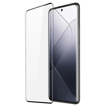 3D kaljeno staklo s okvirom za Xiaomi 14 Ultra - crne boje