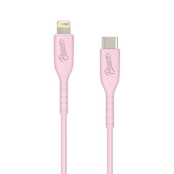 Picasee USB Kabel Lightning - USB C - Růžičasta