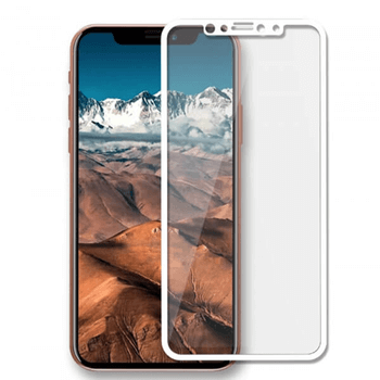 Picasee 3D zaštitno kaljeno staklo s okvirom za Apple iPhone X/XS - bijele boje