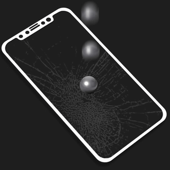 3x Picasee 3D zaštitno kaljeno staklo s okvirom za Apple iPhone X/XS - bijele boje - 2+1 gratis