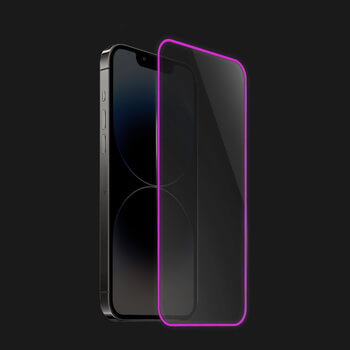 3x Zaštitno kaljeno staklo s okvirom svjetlećim u mraku za Apple iPhone 16 Pro Max