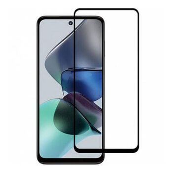 3D kaljeno staklo s okvirom za Motorola Moto G14 - crne boje