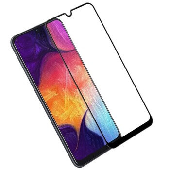 3D kaljeno staklo s okvirom za Samsung Galaxy A40 A405F - crne boje