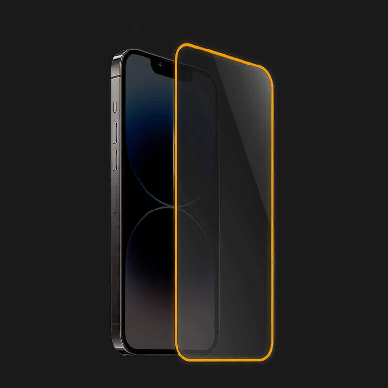 3x Picasee Zaštitno kaljeno staklo s okvirom svjetlećim u mraku za Xiaomi Mi 10T Pro - Narančasta