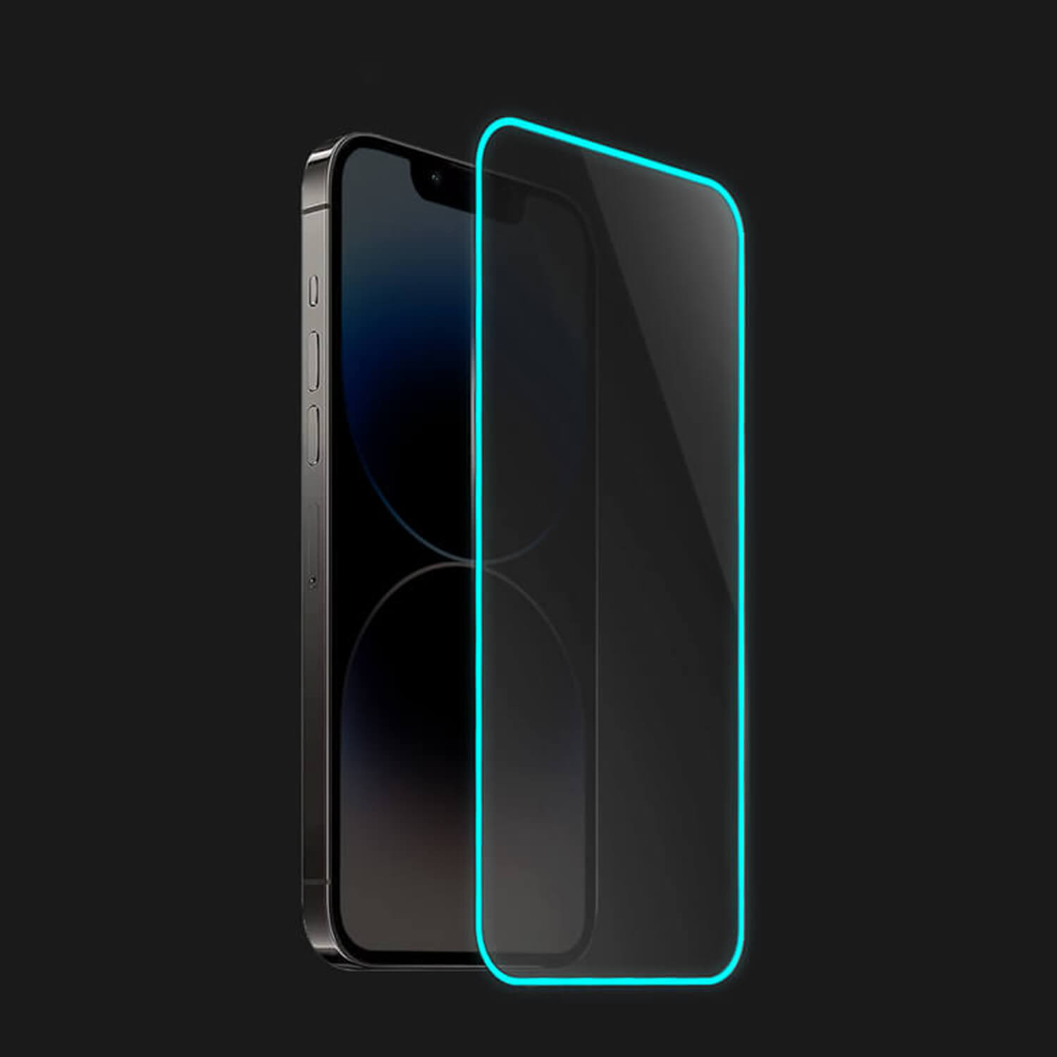 3x Picasee Zaštitno kaljeno staklo s okvirom svjetlećim u mraku za Apple iPhone 16 Plus - Plava
